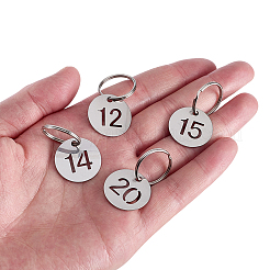 10 Anhänger aus Edelstahl 304 mit Kaychain-Verschluss&nbsp;STAS-SC0021-27B