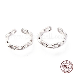 925 серьги-каффы из стерлингового серебра с родиевым покрытием EJEW-H124-05P