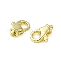 真鍮カニカン  カドミウムフリー＆ニッケルフリー＆鉛フリー  ゴールドカラー  13x9x5mm  穴：1.4mm&nbsp;KK-B089-30G