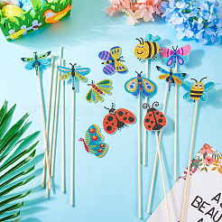 Kits de piquets de jardin décoratifs d'insectes de peinture de diamant de bricolage&nbsp;DIAM-TAC0001-03