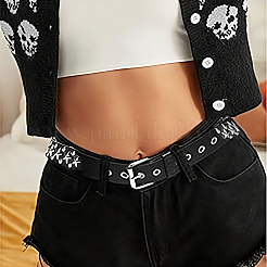 Сплав звездочка заклепки pu кожа цепь ремни DIY-WH20007-291A