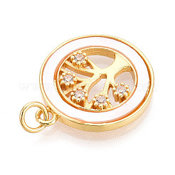 Латунные микропаве прозрачные подвески с фианитом KK-N268-76G