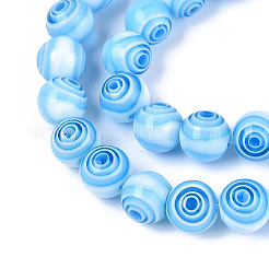 Ручной MILLEFIORI Стеклянные круглые бусины пряди&nbsp;LK-R004-93B