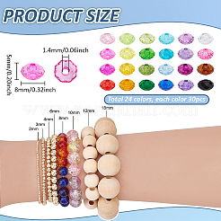 720шт 24 стиля прозрачные акриловые бусины&nbsp;OACR-PH0004-64