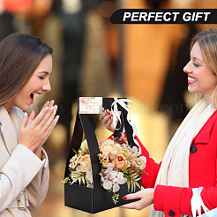 Прозрачные прямоугольные бумажные пакеты для упаковки букетов AJEW-WH0473-80D