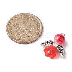 8шт 8 цветные стеклянные подвески PALLOY-JF02282