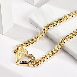 Латунь микро проложить кубического циркония браслеты ссылку&nbsp;LS-BJEW-M050-06G-02