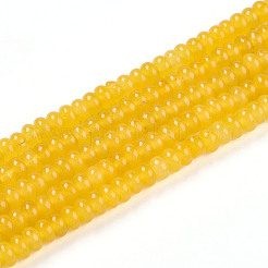 Окрашенные природные белый нефрит бисер пряди&nbsp;G-T139-57A-01