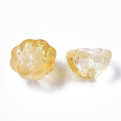 Двухцветный прозрачный стеклянный шарик&nbsp;X-GLAA-N035-06A-G06