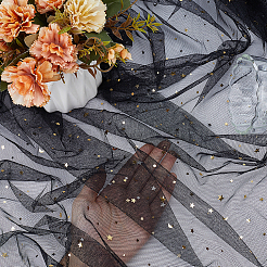 5 Yards Stern-Mond-Polyester-Netzgewebe&nbsp;DIY-WH0899-684A