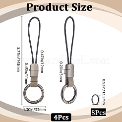 レザーキーホルダー  合金クラスプ付  ダークオリーブグリーン  145x33mm&nbsp;KEYC-WH20004-05D