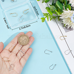 16шт 2 цвета латунь микро проложить прозрачные фианиты серьги крючки&nbsp;KK-BBC0008-07