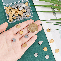 60 шт. 2-х цветные подвески из нержавеющей стали 304&nbsp;STAS-PH0005-88