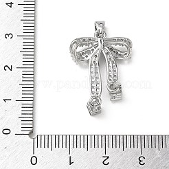 Pendenti in zirconi cubici trasparenti in micro pavè di ottone&nbsp;KK-A299-12P