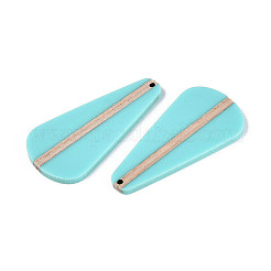 Кулоны из непрозрачной смолы и дерева RESI-T057-46A