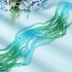 10 нити прозрачных стеклянных бусин GLAA-HY0001-38A