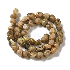 Fili di perline di amazzonite di fiori naturali&nbsp;G-B078-D17-01