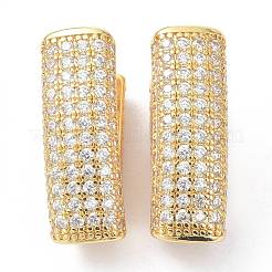 Латунные микро проложить серьги обруча кубического циркония ZIRC-P090-03G