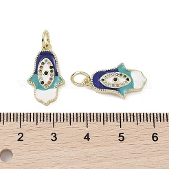 Ciondoli in vero ottone placcato oro 18k con micro pavé di zirconi&nbsp;KK-L209-078G-01