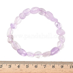 Браслеты из натуральных аметистов с бусинами для женщин BJEW-K213-C23