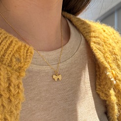 Ожерелья с подвеской из стерлингового серебра с бантом 925 для женщин&nbsp;NJEW-F338-04G