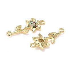 Подвески из латуни с паве из цветного кубического циркония&nbsp;KK-L253-21G-01