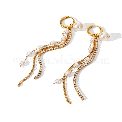 Pendientes de aro de acero inoxidable 304 con circonitas cúbicas transparentes engastadas&nbsp;WG6C0B9-01
