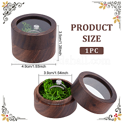 Scatola per anelli da dito in legno a colonna&nbsp;CON-WH0089-18