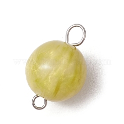 5 шт. 5-цветные круглые подвески-коннекторы с имитацией кошачьего глаза из смолы&nbsp;PALLOY-JF03501-02