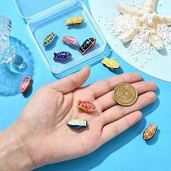 10 шт. 10-х цветные фарфоровые бусины ручной работы с принтом&nbsp;PORC-CJ0001-22