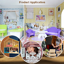 2 шт. деревянный стул-стеллажи для микроландшафта DJEW-PH0001-66