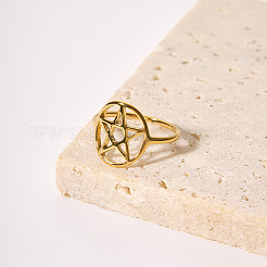 Женское кольцо-звезда из нержавеющей стали 304&nbsp;EU4995-5