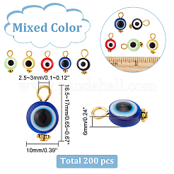 200 шт. подвески из смолы от сглаза RESI-DC0001-04