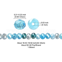 Chapelets de perles en verre électroplaqué&nbsp;EGLA-YW0002-D05
