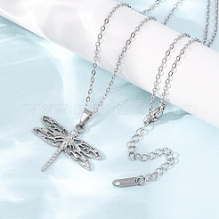 Collane con ciondolo a catena in acciaio inossidabile 304 per uomo e donna&nbsp;NJEW-K308-03B-P