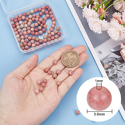 2 нити нити бусины из натурального родонита G-GO0001-11B