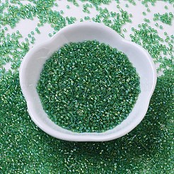 MIYUKIデリカビーズ  シリンダー  日本製シードビーズ  11/0  （db0152)透明な緑のab  1.3x1.6mm  穴：0.8mm  約2000PCS /ボトル  10 G /ボトル&nbsp;SEED-JP0008-DB0152