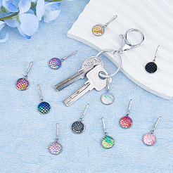 Акриловые застежки-молнии из рыбьей чешуи HJEW-DC00004