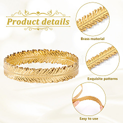 Лента из листовой латуни для украшения крышки лампы AJEW-WH0348-381B