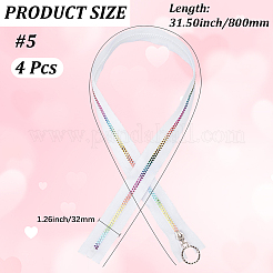 4 fermeture éclair en nylon arc-en-ciel n° 5&nbsp;SENE-CY0001-13B-02