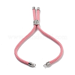 Серебряные браслеты из витого нейлонового шнура DIY-B066-03P-25