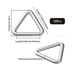 20 шт. треугольные сплавные соединительные кольца&nbsp;FIND-CY0001-17P