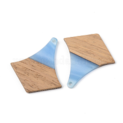 Подвески из непрозрачной смолы и ореха&nbsp;LS-RESI-S389-055A-C01