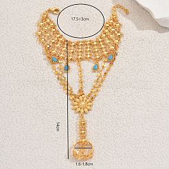 Браслеты-кольца в стиле бохо из сплава с изображением подсолнечника KM3412