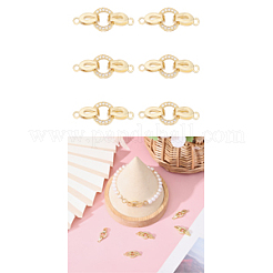 6 комплект латунных застежек с микропаве из кубического циркония&nbsp;KK-CA0002-73