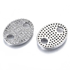 Messing Micro Pave klare Zirkonia Verbinder Stecker&nbsp;KK-S061-87P-NR