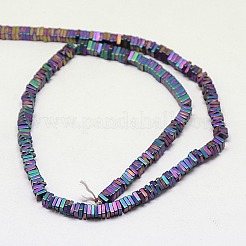 Electroplate non magnetici ematite Perle sintetiche heishi fili&nbsp;G-J171B-2x2mm-M