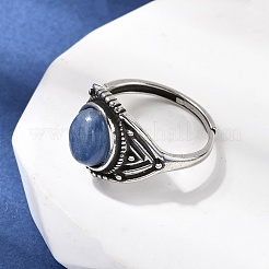 Natürliche Kyanit-Fingerringe&nbsp;RJEW-A084-06AS-10