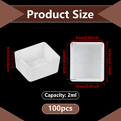 100шт пластиковые пустые емкости для акварели AJEW-PH0006-26A