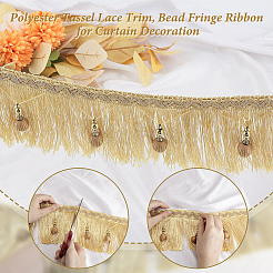 Отделка из полиэстерового кружева с кисточками длиной 6 м&nbsp;OCOR-OC0001-51C